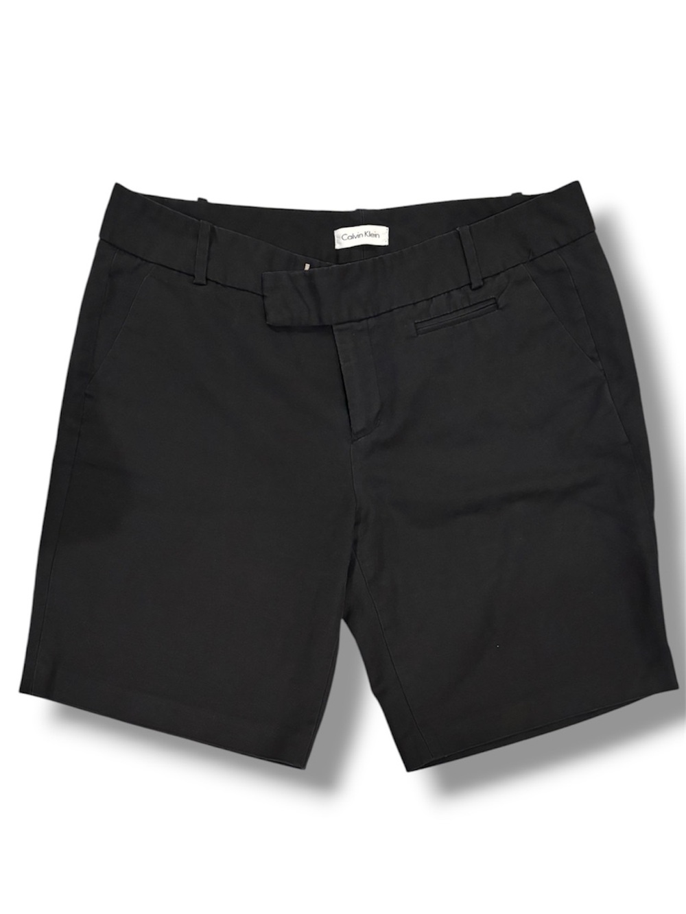 Calvin Klein Black Tailored Bermuda Chino Shorts Size 12